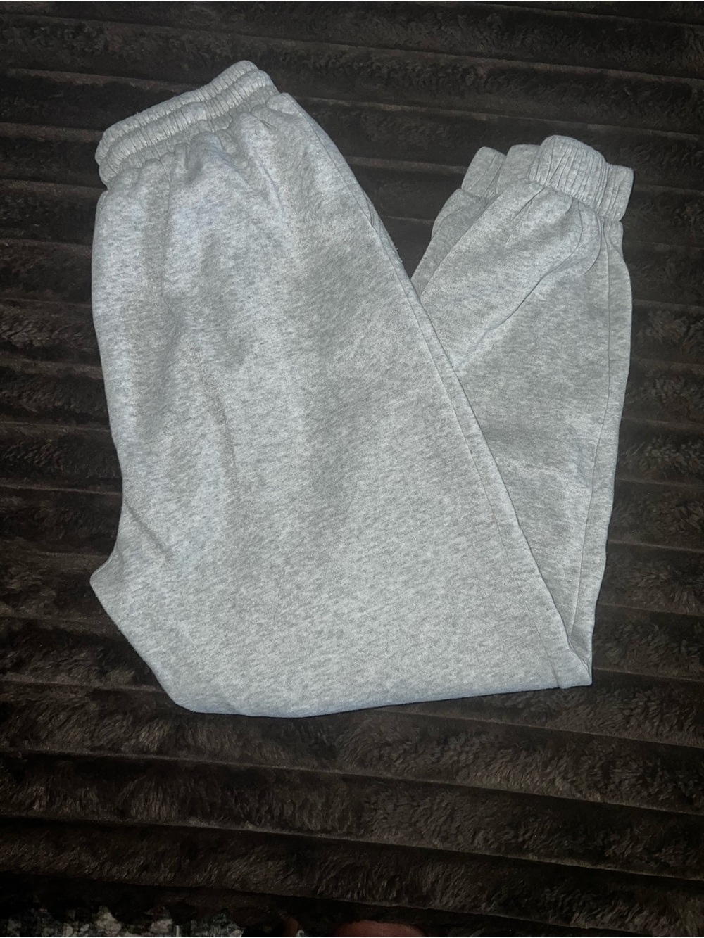 Women’s Gray Elastic-Waist Sweatpants